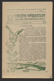 Biuletyn Informacyjny Ziemi Czerwieńskiej. R.3, nr 37 (24 grudnia 1943) = nr 66