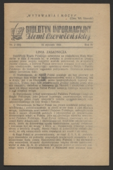 Biuletyn Informacyjny Ziemi Czerwieńskiej. R.4, nr 2 (16 stycznia 1944) = nr 68