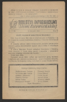 Biuletyn Informacyjny Ziemi Czerwieńskiej. R.4, nr 3 (23 stycznia 1944) = nr 69