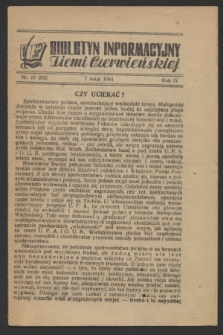 Biuletyn Informacyjny Ziemi Czerwieńskiej. R.4, nr 17 (7 maja 1944) = nr 83