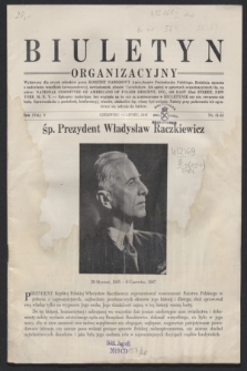 Biuletyn Organizacyjny : wydawany dla swych członków przez Komitet Narodowy Amerykanów Pochodzenia Polskiego. R.5, nr 51/52 (czerwiec - lipiec 1947)