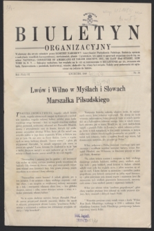 Biuletyn Organizacyjny : wydawany dla swych członków przez Komitet Narodowy Amerykanów Pochodzenia Polskiego. R.6, nr 58 (kwiecień 1948)