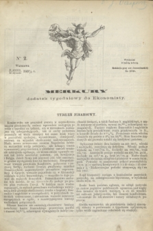 Merkury : dodatek tygodniowy do Ekonomisty. 1867, nr 2 (12 stycznia)