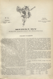 Merkury : dodatek tygodniowy do Ekonomisty. 1867, nr 5 (2 lutego)