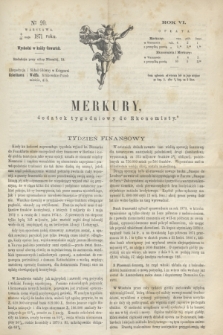 Merkury : dodatek tygodniowy do Ekonomisty. R.6, № 20 (18 maja 1871)