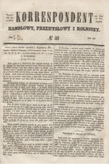 Korrespondent Handlowy, Przemysłowy i Rolniczy : wychodzi dwa razy na tydzień przy Gazecie Warszawskiéj. 1853, № (12 czerwca)