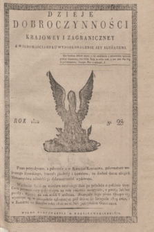 Dzieje Dobroczynności Krajowey i Zagraniczney. [R.3], No 28 (kwiecień 1822)