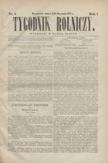 Tygodnik Rolniczy. R.1, nr 3 (20 stycznia 1872)