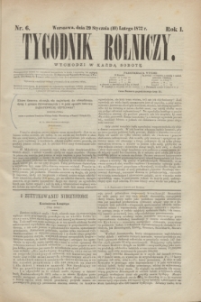 Tygodnik Rolniczy. R.1, nr 6 (10 lutego 1872)