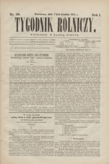 Tygodnik Rolniczy. R.1, nr 50 (14 grudnia 1872) + dod.