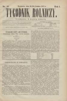 Tygodnik Rolniczy. R.1, nr 52 (28 grudnia 1872)