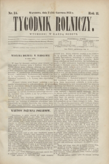 Tygodnik Rolniczy. R.2, nr 24 (14 czerwca 1873) + dod.