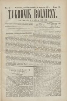 Tygodnik Rolniczy. R.3, nr 2 (10 stycznia 1874)