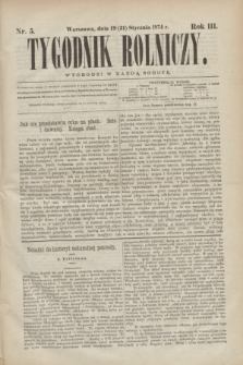 Tygodnik Rolniczy. R.3, nr 5 (31 stycznia 1874)