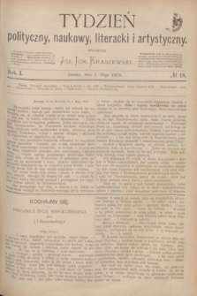 Tydzień polityczny, naukowy, literacki i artystyczny. R.1, № 18 (1 maja 1870)