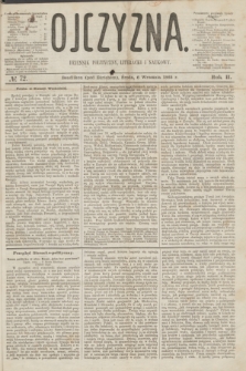 Ojczyzna : dziennik polityczny, literacki i naukowy. R.2, № 72 (6 września 1865)