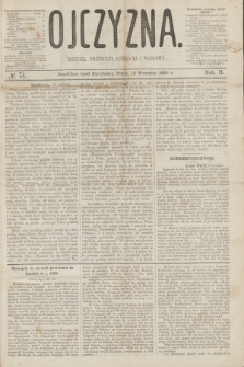 Ojczyzna : dziennik polityczny, literacki i naukowy. R.2, № 74 (13 września 1865)
