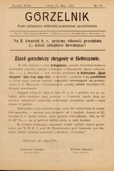 Gorzelnik : organ poświęcony polskiemu przemysłowi gorzelniczemu. R. 18, 1905, nr 10