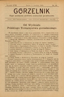 Gorzelnik : organ poświęcony polskiemu przemysłowi gorzelniczemu. R. 18, 1905, nr 23