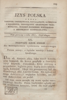 Izys Polska czyli Dziennik umieiętności, wynalazków, kunsztów i rękodzieł, poświęcony kraiowemu przemysłowi, tudzież potrzebie wieyskiego i mieyskiego gospodarstwa. T.1, część 2 (1823/1824) + dod.