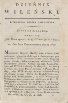 Dziennik Wileński. T.4, N. 19 ([lipiec] 1816)