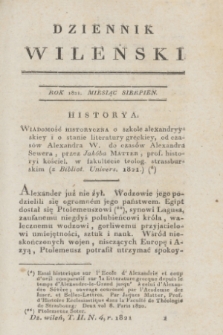 Dziennik Wileński. T.2, N. 4 (sierpień 1821)