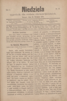 Niedziela : tygodnik dla rodzin chrześcijańskich. R.1, nr 18 (31 stycznia 1875)