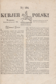 Kurjer Polski. 1830, Nro 194 (23 czerwca)