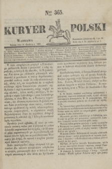 Kuryer Polski. 1830, Nro 365 (18 grudnia)