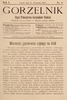Gorzelnik : organ Towarzystwa Gorzelników Polskich we Lwowie. R. 1, 1887, nr 3