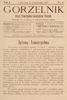 Gorzelnik : organ Towarzystwa Gorzelników Polskich we Lwowie. R. 1, 1887, nr 4