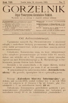 Gorzelnik : organ Towarzystwa Gorzelników Polskich we Lwowie. R. 7, 1894, nr 7