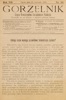 Gorzelnik : organ Towarzystwa Gorzelników Polskich we Lwowie. R. 7, 1894, nr 10