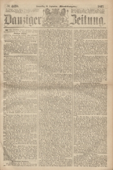 Danziger Zeitung. 1867, № 4458 (26 September) - (Abend=Ausgabe.)
