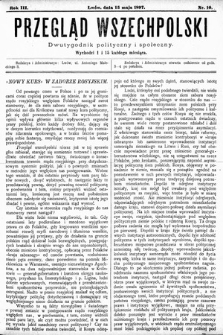 Przegląd Wszechpolski : dwutygodnik polityczny i społeczny. 1897, nr 10