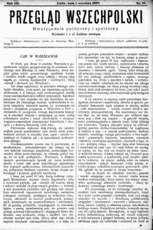 Przegląd Wszechpolski : dwutygodnik polityczny i społeczny. 1897, nr 17