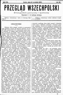 Przegląd Wszechpolski : dwutygodnik polityczny i społeczny. 1897, nr 18
