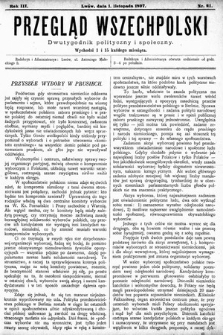 Przegląd Wszechpolski : dwutygodnik polityczny i społeczny. 1897, nr 21