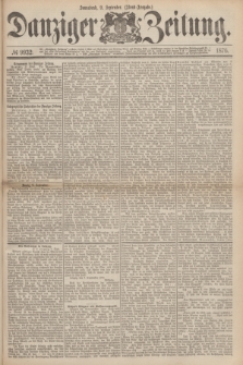 Danziger Zeitung. 1876, № 9932 (9 September) - (Abend=Ausgabe.)