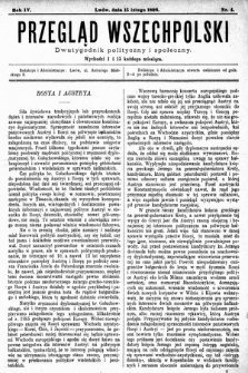 Przegląd Wszechpolski : dwutygodnik polityczny i społeczny. 1898, nr 4