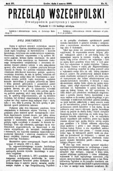 Przegląd Wszechpolski : dwutygodnik polityczny i społeczny. 1898, nr 5