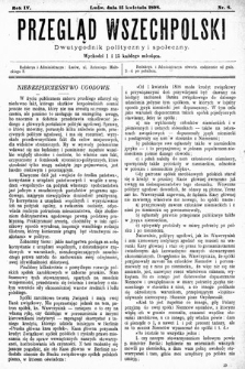 Przegląd Wszechpolski : dwutygodnik polityczny i społeczny. 1898, nr 8