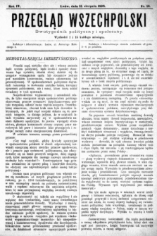 Przegląd Wszechpolski : dwutygodnik polityczny i społeczny. 1898, nr 16