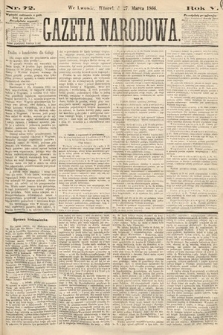 Gazeta Narodowa. 1866, nr 72