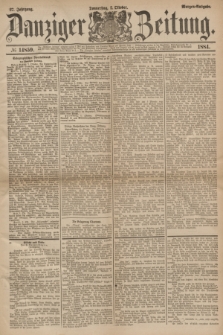 Danziger Zeitung. Jg.27, № 14859 (2 Oktober 1884) - Morgen=Ausgabe.