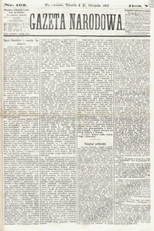 Gazeta Narodowa. 1866, nr 192