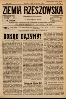 Ziemia Rzeszowska : czasopismo narodowe. 1929, nr 32
