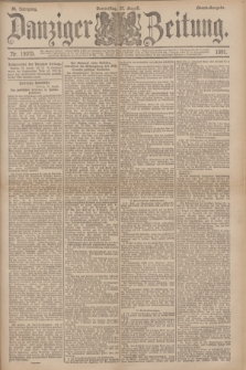 Danziger Zeitung. Jg.34, Nr. 19075 (27 August 1891) - Abend-Ausgabe.
