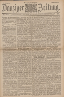 Danziger Zeitung. Jg.34, Nr. 19123 (24 September 1891) - Abend-Ausgabe.