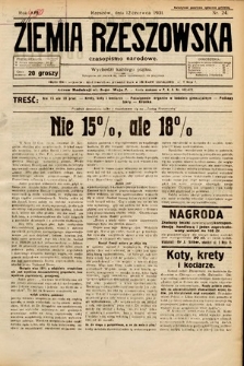 Ziemia Rzeszowska : czasopismo narodowe. 1931, nr 24